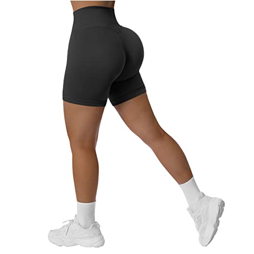 RXRXCOCO Damen Blickdicht Nahtlose High Waisted Kurze Sporthose Gym Sport...