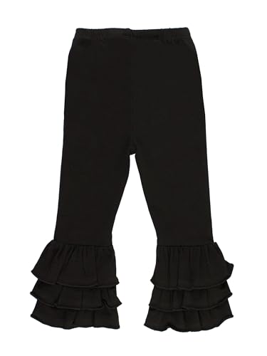 RuffleButts® Baby/Toddler Girls Stretchy Flare Pants w/Ruffles2