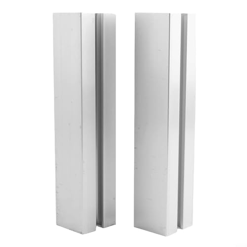 Rackumic Binario di guida per pannello solare, in lega di alluminio, 40 x 40 mm, lunghezza 350 mm, confezione da 2 staffe di montaggio fotovoltaiche per balcone, giardino, tetto piatto, parete
