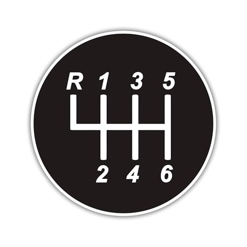 Manual Transmission Gear Shift Pattern Vinyl Sticker 4 Inches Waterproof Deca...