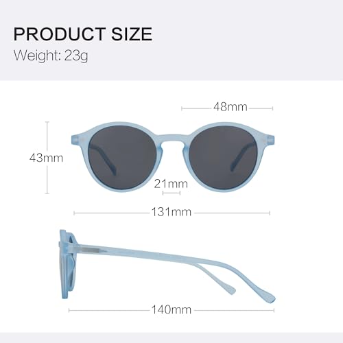 Image of ZENOTTIC Polarized Round Sunglasses, Stylish Sunglasses for Men and Women Retro Classic, Multi-Style Selection