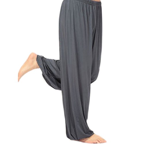 Men Super Soft Harem Pants Modal Yoga Pants Elastic Pilates Pants Sport Pants (Size Xxxl, Dark Gray) #TOP2
