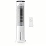 Brandson - Luftkühler mit Wasserkühlung - 5 in 1 - Verdunstungskühler, Luftbefeuchter, Ventilator & Luftreiniger, mobile Klimaanlage ohne Abluftschlauch - Preisträger 2025 - leise - 5L Wassertank
