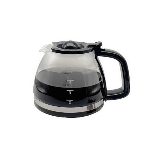 Glass Coffee Pot for 5-Cup ONLY Compatible with BLACK+DECKER Coffeemaker, Black, DCM600B