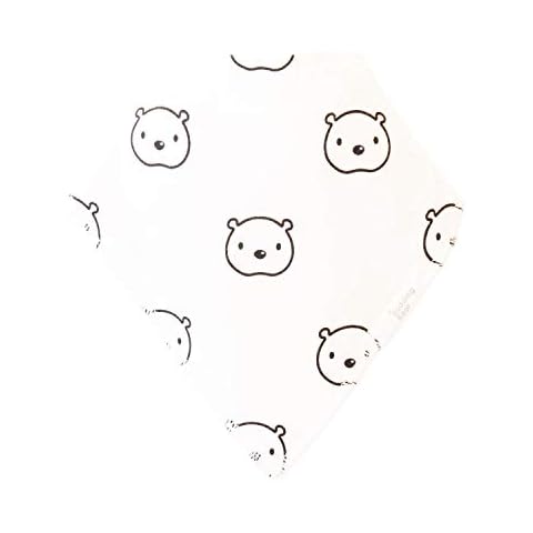 Budding Bear Premium Baby Dribble Bib - 100% Organic Cotton Baby Bibs - Baby Bandana Teething Bibs for Boys & Girls (Pack of 1) Bears Design - 0 to 36 Months Cover