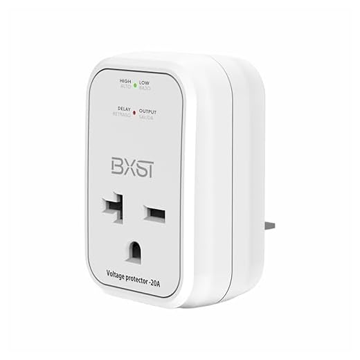 BXST 220V Surge Protector Electronic Voltage Protector for Home Appliance Surge Protector for Refrigerators One Outlet Plug 20A,4400W, White