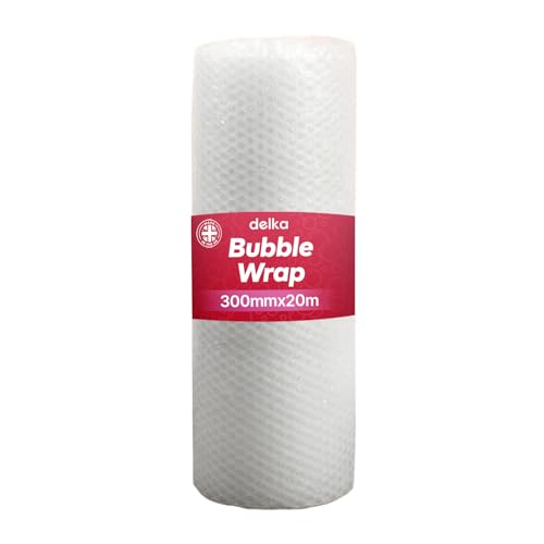 delka Bubble Wrap Premium Quality Material for Fragile Items, Moving, Storage & Shipping, Environmentally Friendly and Cost Effective (300mm x 20m)