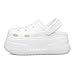 BNR Clogs Women Platform Fashion Stylish Alternative, White 7-8
