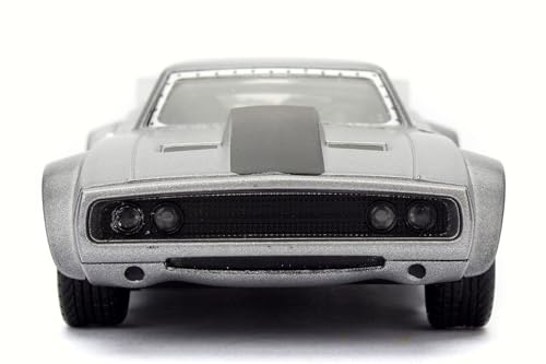 Modelo de Coche Muscle Dom's Ice Charger 1:32 Metal Plata miniatura 4