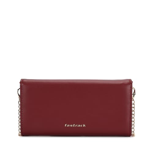 Image of Fastrack Women's Linklet Clutch | Detachable Chain, Card & Cash Slots, Magnetic Flap | Modern Evening Bag | 6 Months Warranty