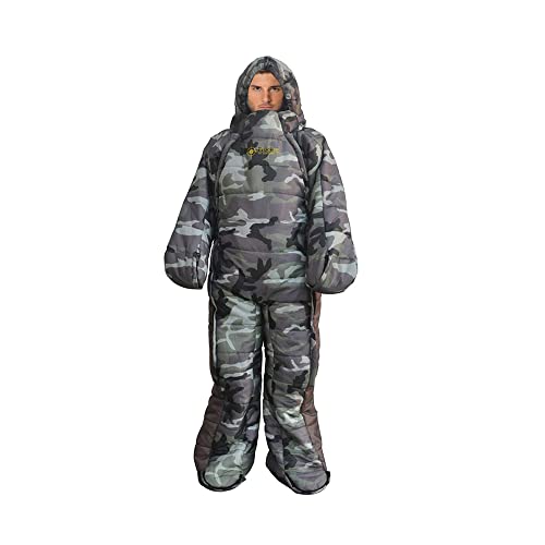 Bolsa de Dormir Usable para Adultos 3 Temporadas Camuflaje XL miniatura 2