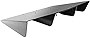 IKON MOTORSPORTS, Rear Diffuser Compatible With Universal Vehicles 22' x 20' in, Universal Unpainted ABS Plastic Rear Lip Finisher Under Chin Spoiler Underspoiler Splitter