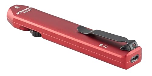 Image of Streamlight 88814 Wedge 1,000-Lumen Max 300-Lumen Standard 1,200-Candela Flat Everyday Carry Flashlight, Includes USB-C Cable and Lanyard, Red