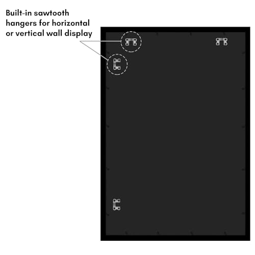 Americanflat 26x38 Poster Frame with Polished Plexiglass - Black Picture Frame - Wide Photo Frames Made of Engineered Wood for Vertical or Horizontal Wall Display - Epic Collection - Black