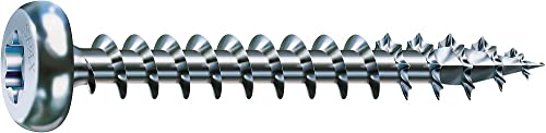 SPAX Universalschraube, 5,0 x 80 mm, 100 Pieces, T-STAR plus, half round head, full thread, 4CUT, WIROX A3J