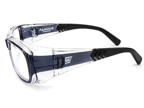 Image of FAMOUS safety eyeglasses frame for men and women impact resistant side shield