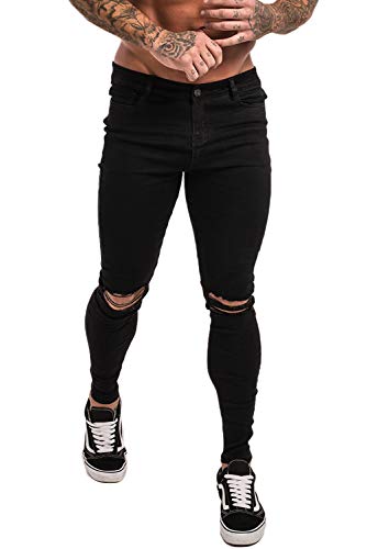 Pantalones Negros Rotos Hombre ✔️ vaqueros.store - 【 2022 】