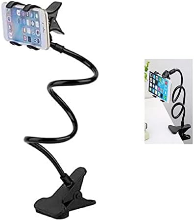 Support Téléphone Lit à Col De Cygne - Bras Long 85cm Réglable 360°, Pince Universelle, Pour Lit, Bureau, Cuisine