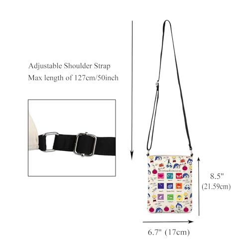 CMNIM Cartoon Face Emotions Crossbody Bag Inside Characters Gift Inside Cartoon Inspired Gifts for Friends Cartoon Fans Gift2