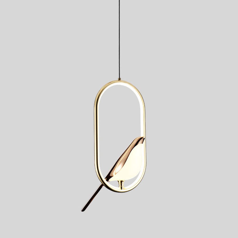 Lampe suspendue en métal de style nordique, suspension LED oiseau 31W pour intérieur premium