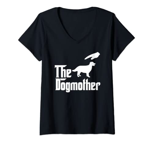 Donna Golden Retriever Dog Mom The DogMother Funny Dogs Lovers Maglietta con Collo a V