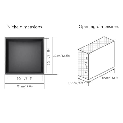 Prysznic ścienny LED ze stali inless - nowoczesny czarno-szary design do łazienki i kuchni, wiele (szary, 90 x 28 x 12,5 cm)
