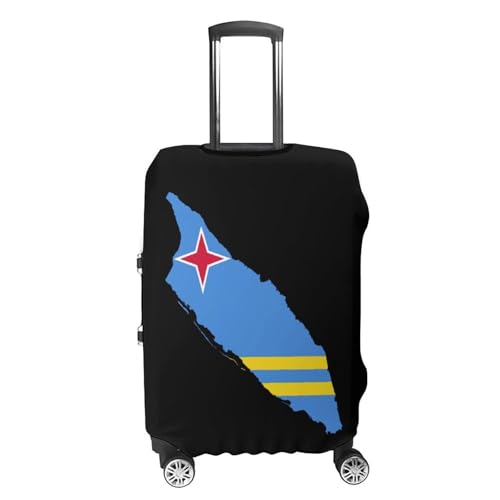 Flag Map of Aruba Luggage Covers Suitcase Protector Case Fits 19-32 Inch L4