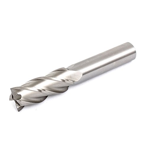 Aexit 14mm Shank End Mills 14mm Cutting Dia 4 Flutes Spiral HSS End Corner Rounding End Mills Mill Cutter