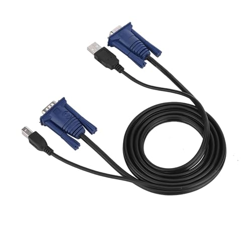 Cable de Interruptor USB 2.0 KVm de 1.5m con Conectores VGA y USB para PC 电脑适配器