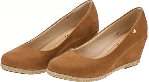 Sandalia Lumiss Anabela M4 (35, Caramelo)