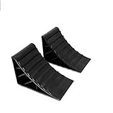 AUTOXBERT 2Pcs Wheel Chock Skid Resist Plastic High Strength Car Truck Stopper Control Wheel Anti-Slip Block Tire Support Pad
