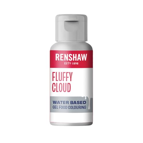 Renshaw Water Based Gel Food Colouring Fluffy Cloud White 20g (Pack of 1)