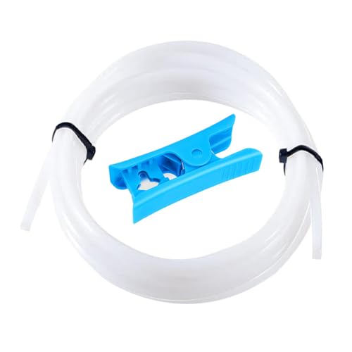 Aiqeer 5 Meters 3D Printer PTFE Teflon Tube with Cutter, ID 2.0 mm/OD 4.0 mm, 3D Printer Teflon Bowden Tube