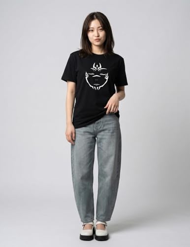 Image of SUKUNA Jujutsu Kaisen Night Glow Crew Neck Regular T-Shirt for Men & Women Black