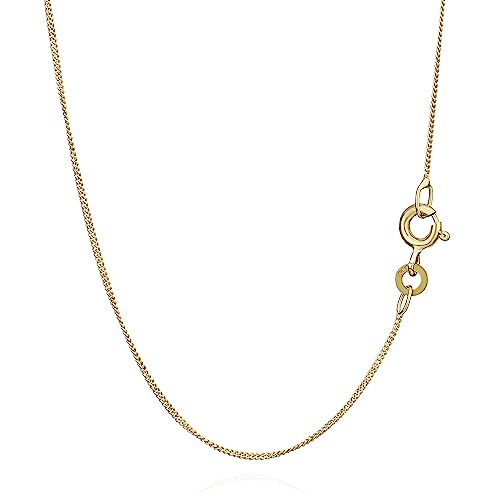 NKlaus Cadena de oro amarillo 333 de 8 quilates, elegante collar de 60 cm, anchura de 0,8 mm, 1,6 g, ligero, 1923