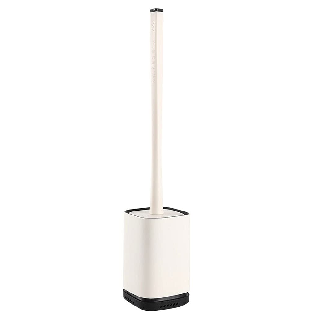 Diseño Clásico Cepillos de Inodoro Vertical y de Pared, cepillos de Inodoro de Mango Largo, cepillos de baño Modernos de diseño Minimalista (Blanco) Escobillas de Baño