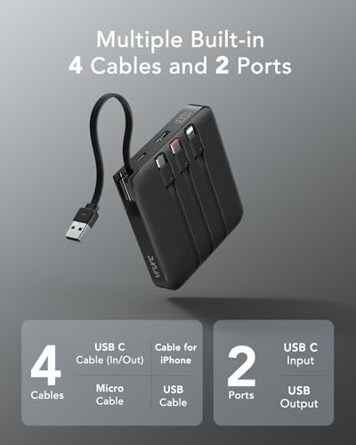 20000mAh Power Bank with Built-in Cables & Fast Charging - Image 2