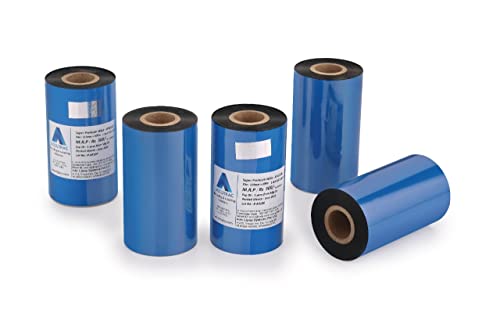 110 X 300 Meters Thermal Transfer Barcode Ribbon Premium Wax for Printer TSC, Zebra, Citzen, Datamax, Thosiba, Sato Etc (Pack of 5)