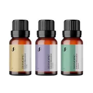 Kit Essencia Hidrossolúvel, Vanilla, Lavanda e Bamboo 10ml Cada - Ideal Para Difusor e Aromatizador Elétrico - Dermopac