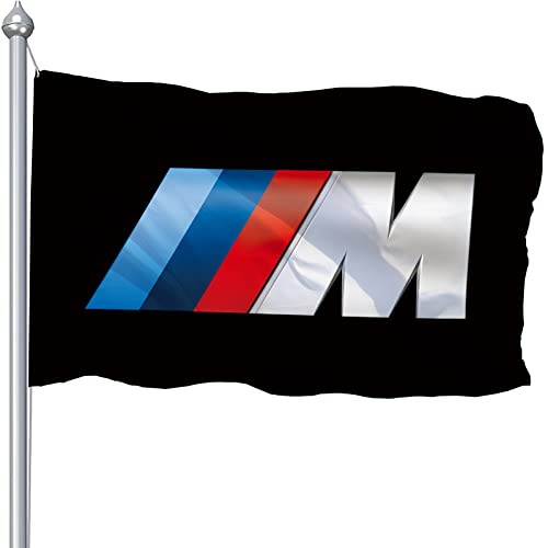 Car Flag 3x5 Ft, Cool Racing Car Flags for Man Cave Guys, Double Printed M IIIM Flag Car Banner With UV Fade Proof (2 Grommets)