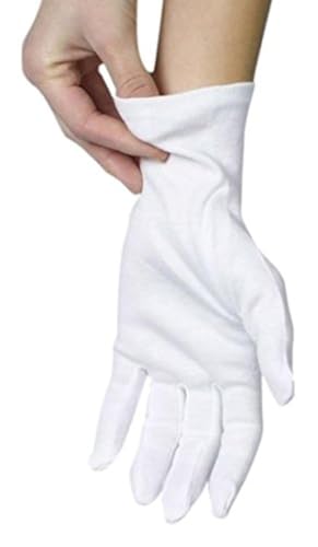 Cotton Gloves for Dry Hands Sleeping, Moisturizing Overnight, 3 Pairs L