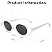 Ayaoch Women's Retro Round Eyeglass Cases, White, Secondary