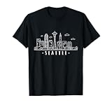 Seattle Skyline Washington PNW Vintage T-Shirt