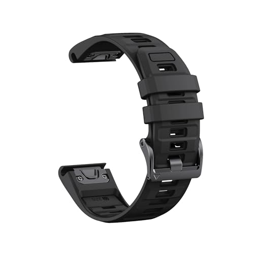 22 26mm�J���[�_��V���J�Q���N�C�b�N�t�B�b�g�x���g�ɓK������Garmin Fenix 8 47 51mm 5X Plus 6 6 Pro 7 Pro Instinct(Black,26mm For Fenix8 51mm)