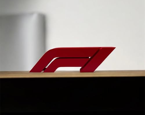 Image of Formula1 Logo Display - F1 Desk /Wall decor for Car Lovers | Stylish Red & Black Motorsport Decor Gif