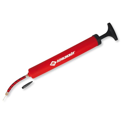 Schildkröt Ballpumpe, Pumpe für Fußball, Volleyball, Basketball, inkl. Luftschlauch und 2 Nadeln, 970989