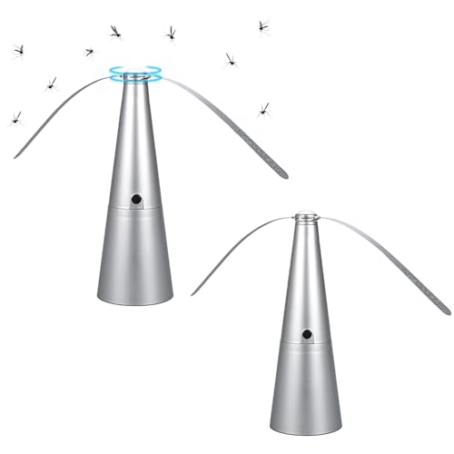 Genérico 2 Ventiladores De Moscas para Mesas: Ventiladores De Moscas Automáticos Portátiles para Alimentos, Disuasorio De Moscas En Interiores Y Exteriores, Moscas Lejos De La Comida Y Los Alimentos