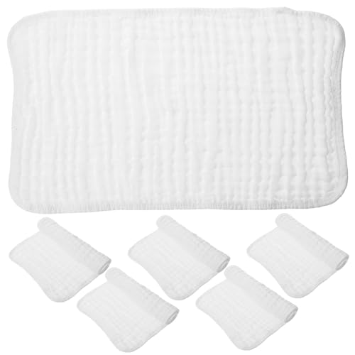 ANDRESLAD Toallas De Muselina De para Bebé Set De 6 Toallas Faciales Toallas De Eructo para Recién Nacidos Suaves y Lavables Color