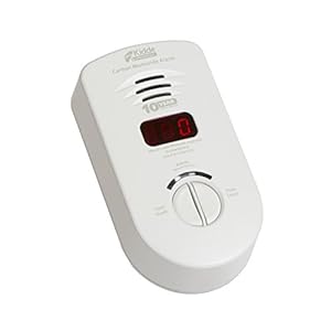 Kidde Carbon Monoxide Detector, Plug In Wall with 10-Year Battery Backup, Digital LED Display, Test-Hush Button