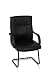 Produktbild MyBuero 704540 Freischwinger Stuhl Sky 10 Kunstleder Schwarz XXL Konferenzstuhl Schwingstuhl, breite Sitzfläche